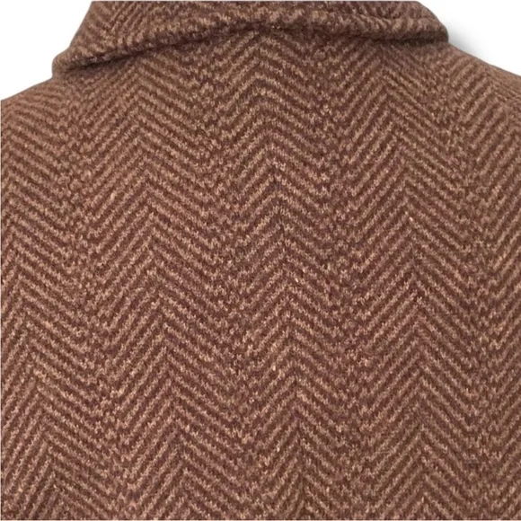 Ralph Lauren Black Label 96% Cashmere Herringbone Blazer Size XL Brown